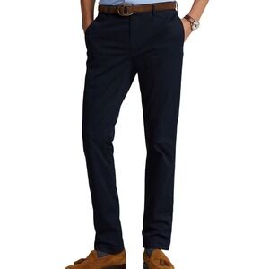 Ralph‎ Lauren Men's Size: 38x32 Stretch Flat Front Dress Chino Pants Navy Blue